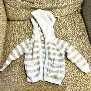 Boys Angel Dear Striped Hooded Cardigan Sweater